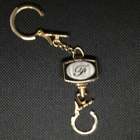 Mid-century F Initial/Monogram Key Fob Vintage - Picture 5 of 6
